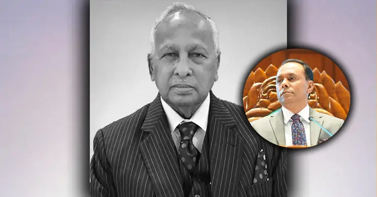 ব্যারিস্টার জমির উদ্দিন সরকার; ইনসেটে ব্যারিস্টার কায়সার কামাল
